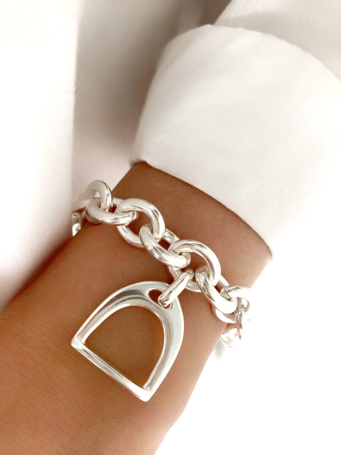 The Milan Bracelet – Chunky Silver Statement Chain | Bold Equestrian - Inspired Luxury Gift for Her - Karl & kate