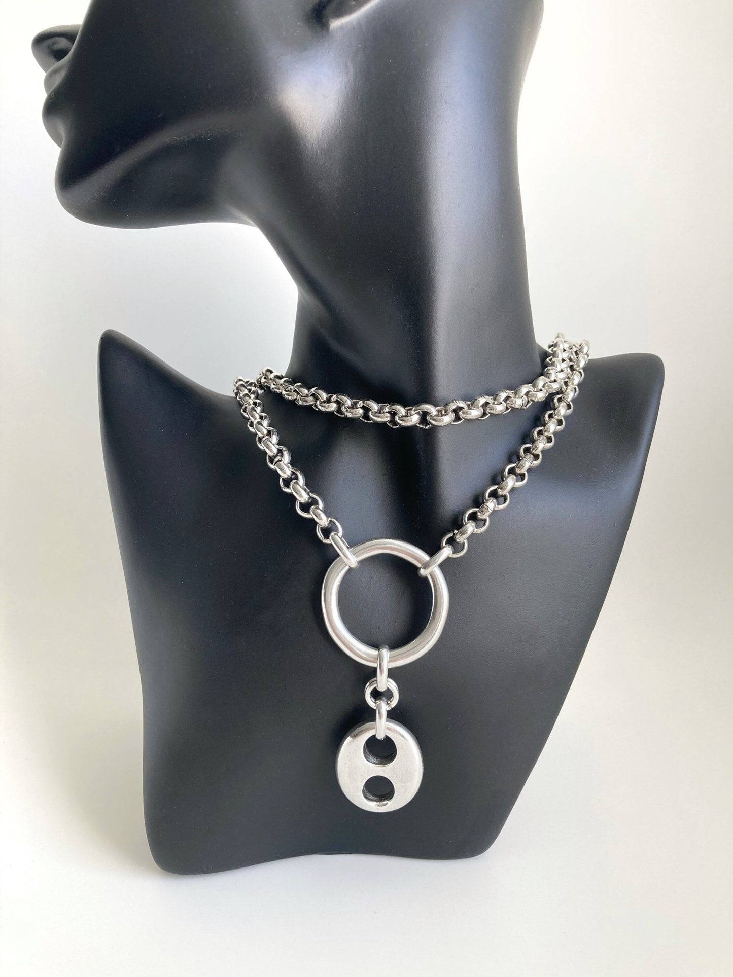 The Montreal Necklace – Bold Silver Statement Pendant | Brutalist Boho Charm Necklace, Gift for Her - Karl & kate