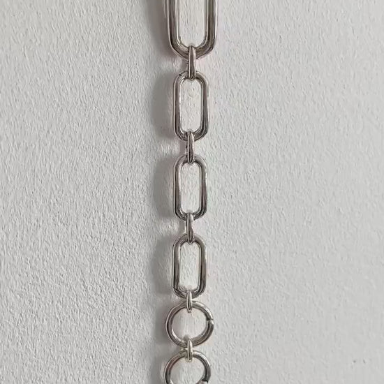 Antique Silver  bracelet Wrap Link Bracelet, Silver Minimalist Bracelet, Chunky Silver Bracelet, womens gift, Geometric bracelet