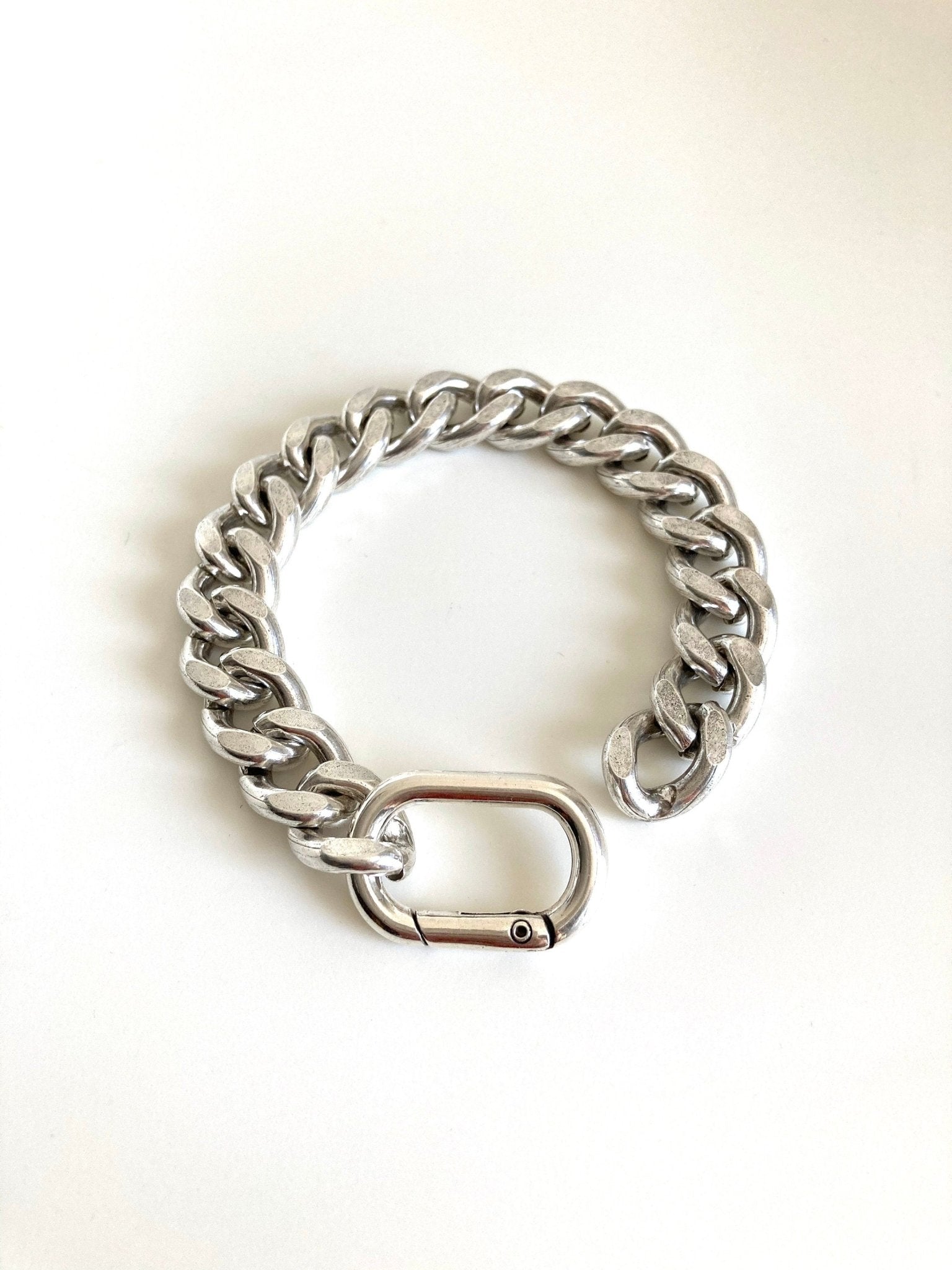 The Bergamo Bracelet – Chunky Silver Heavy Chain Bracelet | Bold Statement Link Jewelry, Gift for Him & Her - Karl & kate