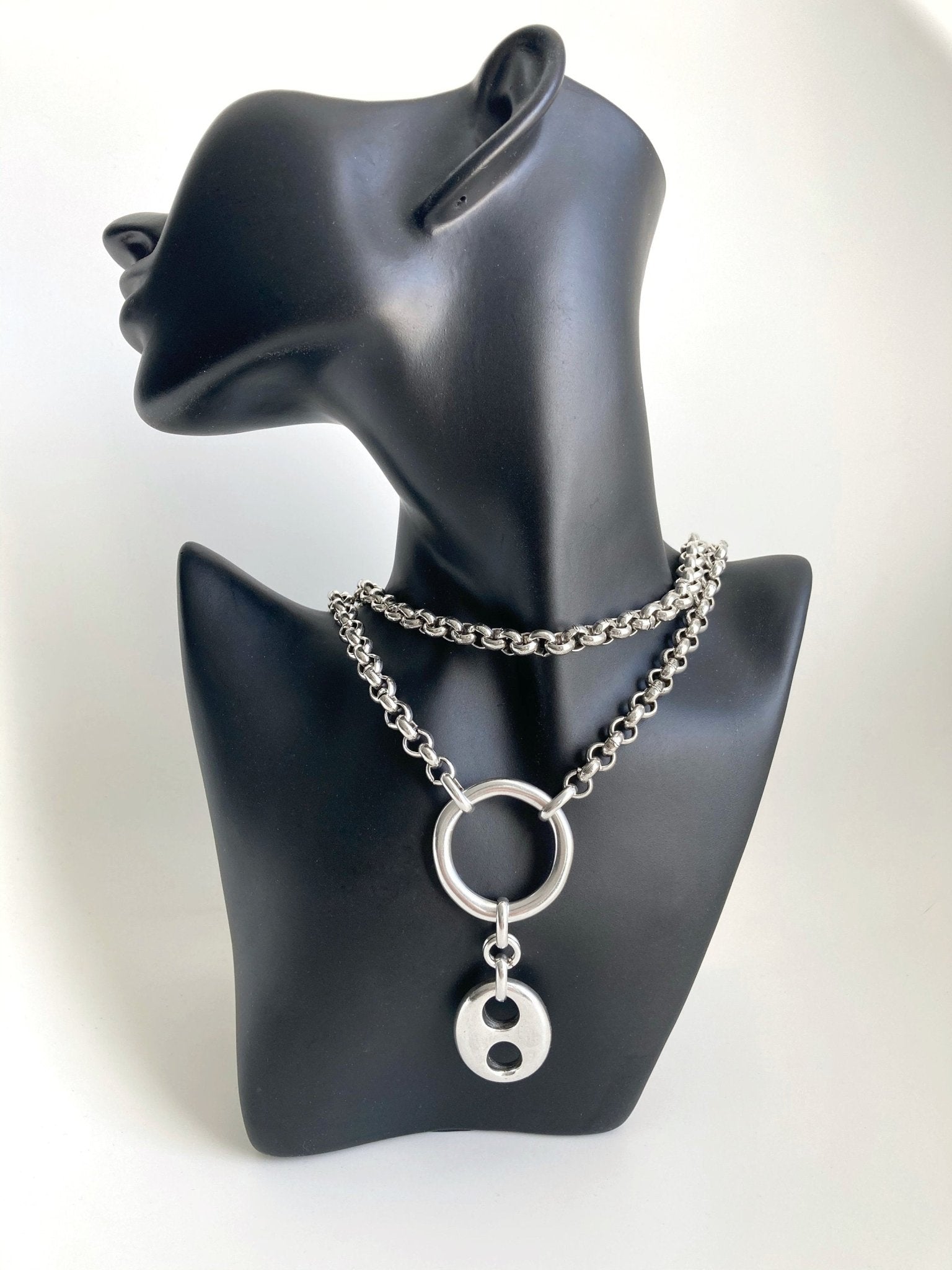 The Berlin Necklace – Brutalist Silver Statement Pendant | Boho Coffee Bean Design, Elegant Gift for Her - Karl & kate