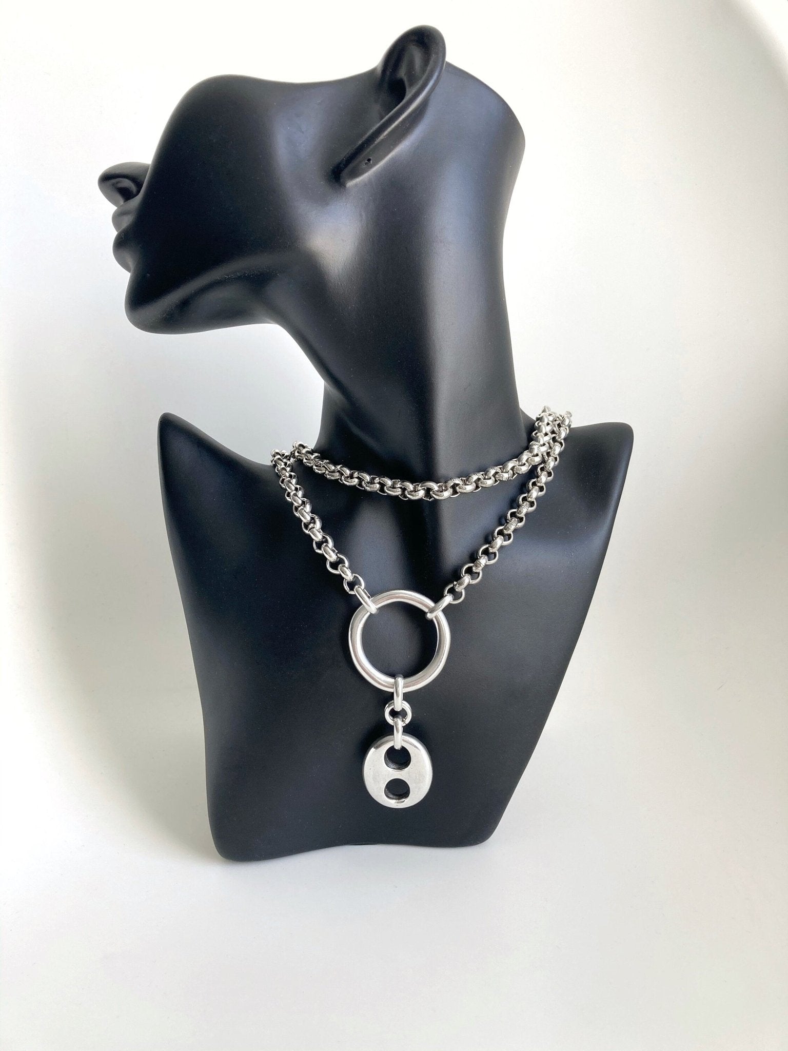 The Berlin Necklace – Brutalist Silver Statement Pendant | Boho Coffee Bean Design, Elegant Gift for Her - Karl & kate