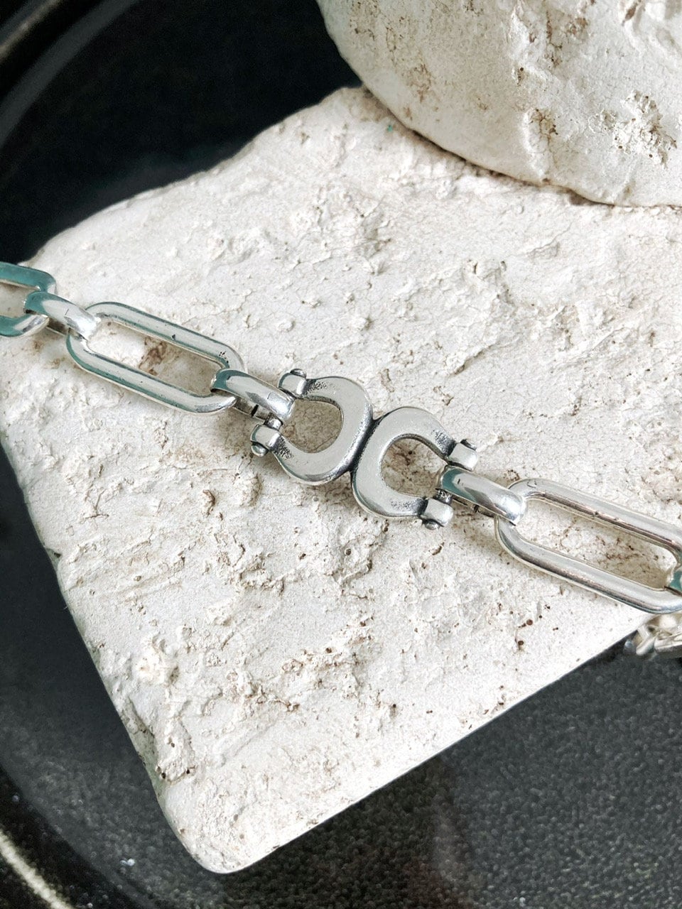 The Capri Bracelet – Chunky Silver Wrap Bracelet | Elegant Link Statement Jewelry, Gift for Her - Karl & kate