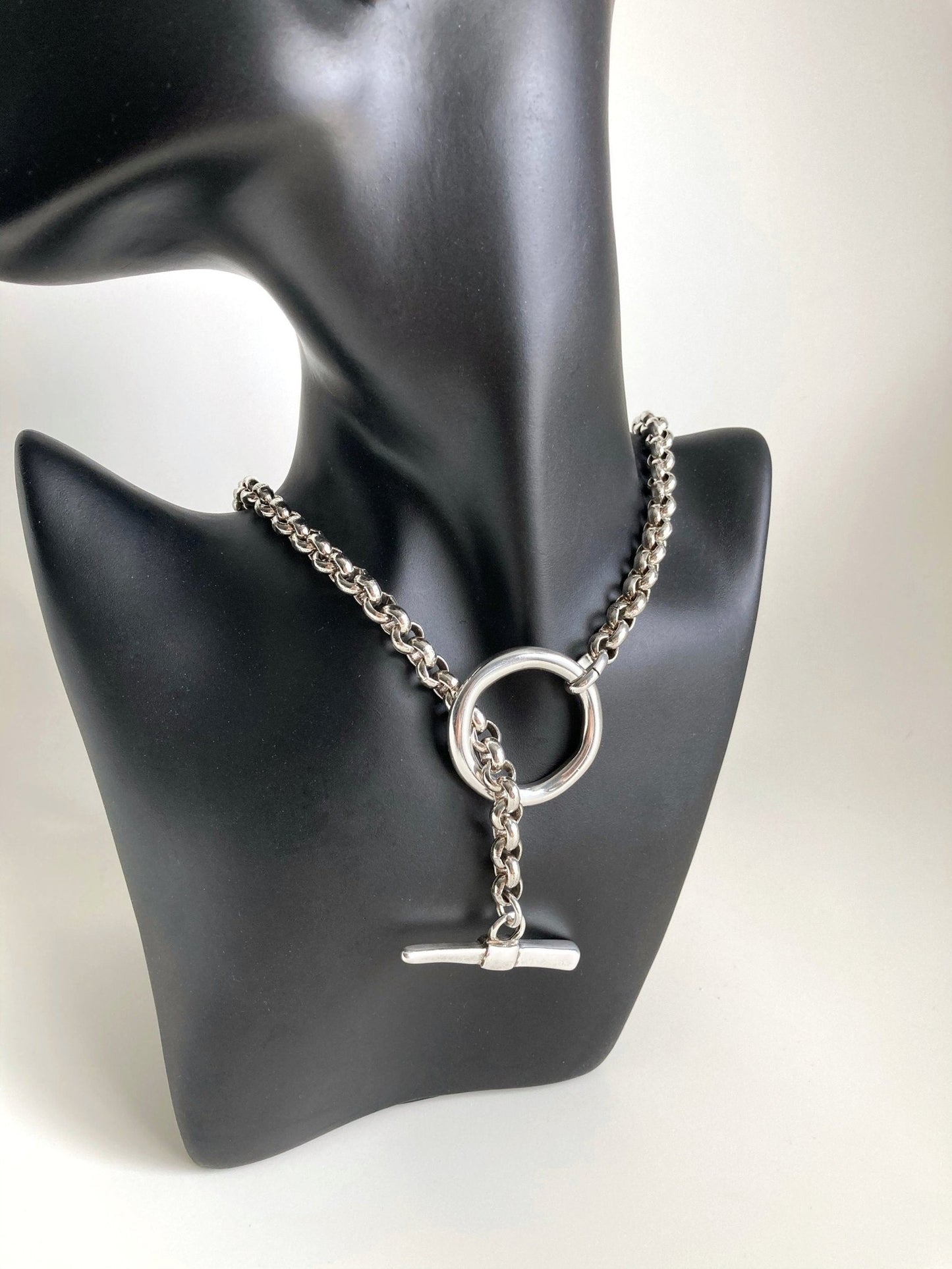 The Dubai Necklace – Brutalist Silver Statement Necklace | Bold Toggle Clasp Jewelry, Gift for Her - Karl & kate