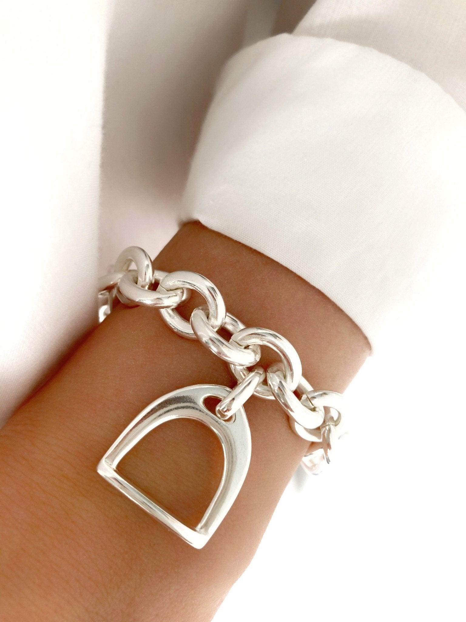 The Milan Bracelet – Chunky Silver Statement Chain | Bold Equestrian - Inspired Luxury Gift for Her - Karl & kate