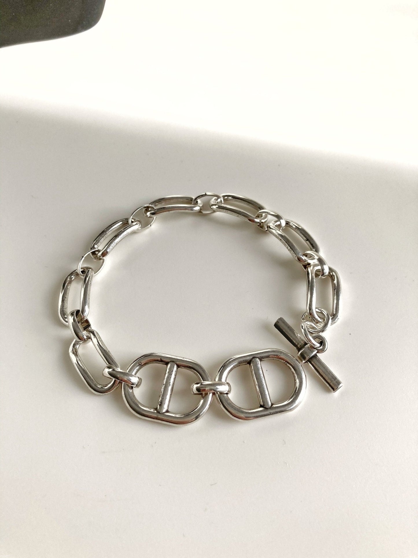 The Palermo Bracelet – Chunky Silver Wrap Bracelet | Elegant Link Statement Jewelry, Gift for Her - Karl & kate