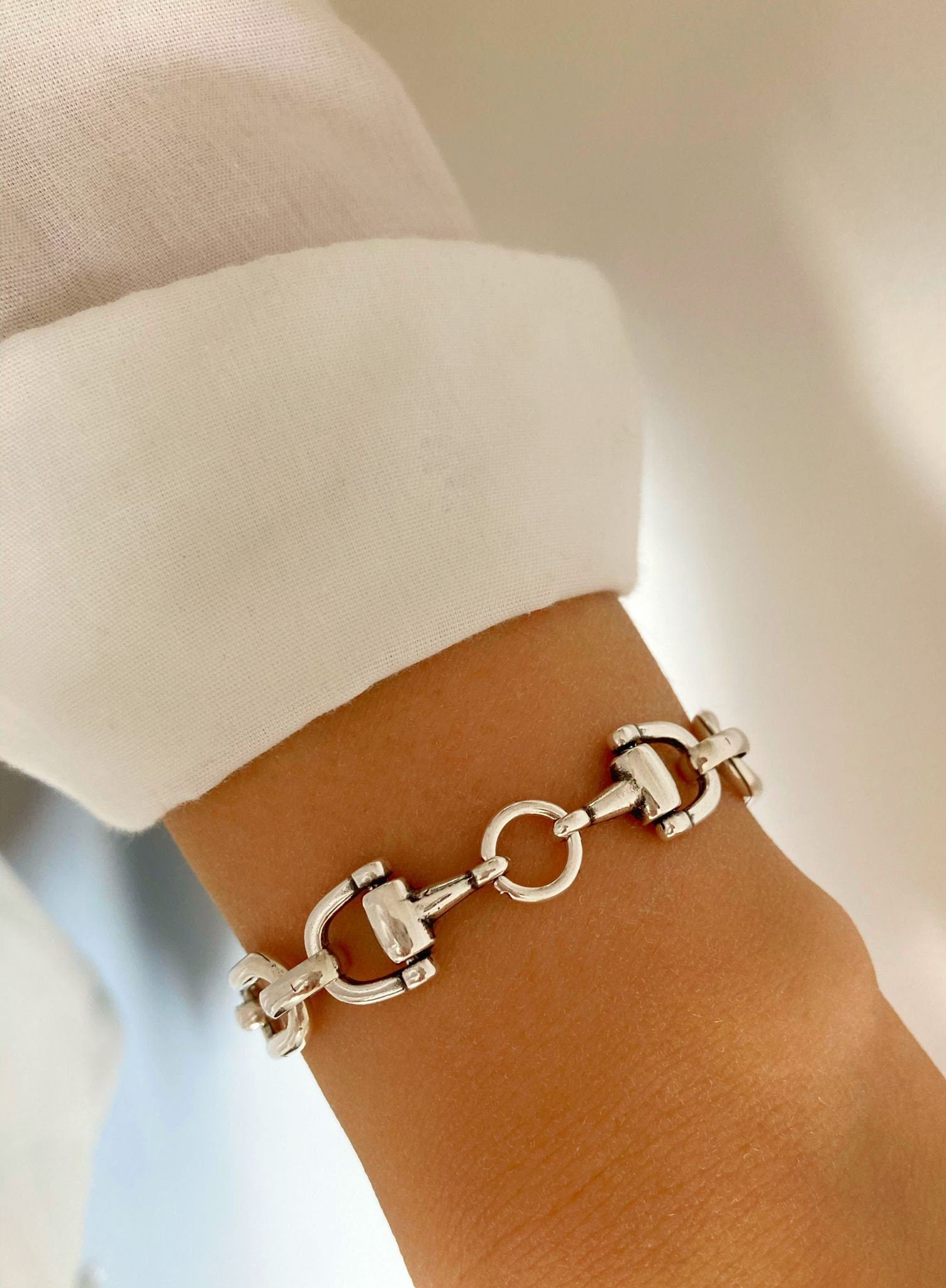 The Punta Cana Bracelet – A Chic Silver Wrap Bracelet with Oval Link - Karl & kate