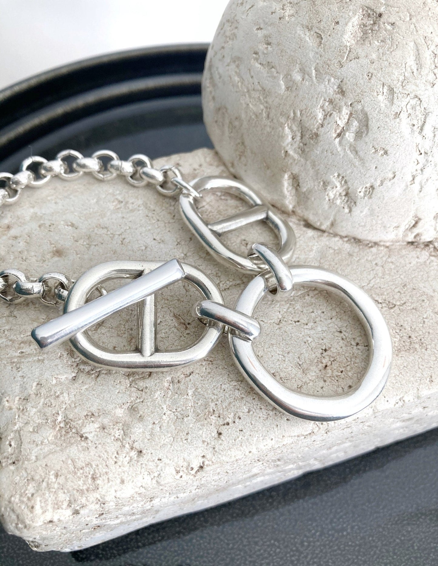 The Riga Bracelet – Chunky Silver Statement Bracelet | Bold Chain Link Jewelry, Gift for Her - Karl & kate