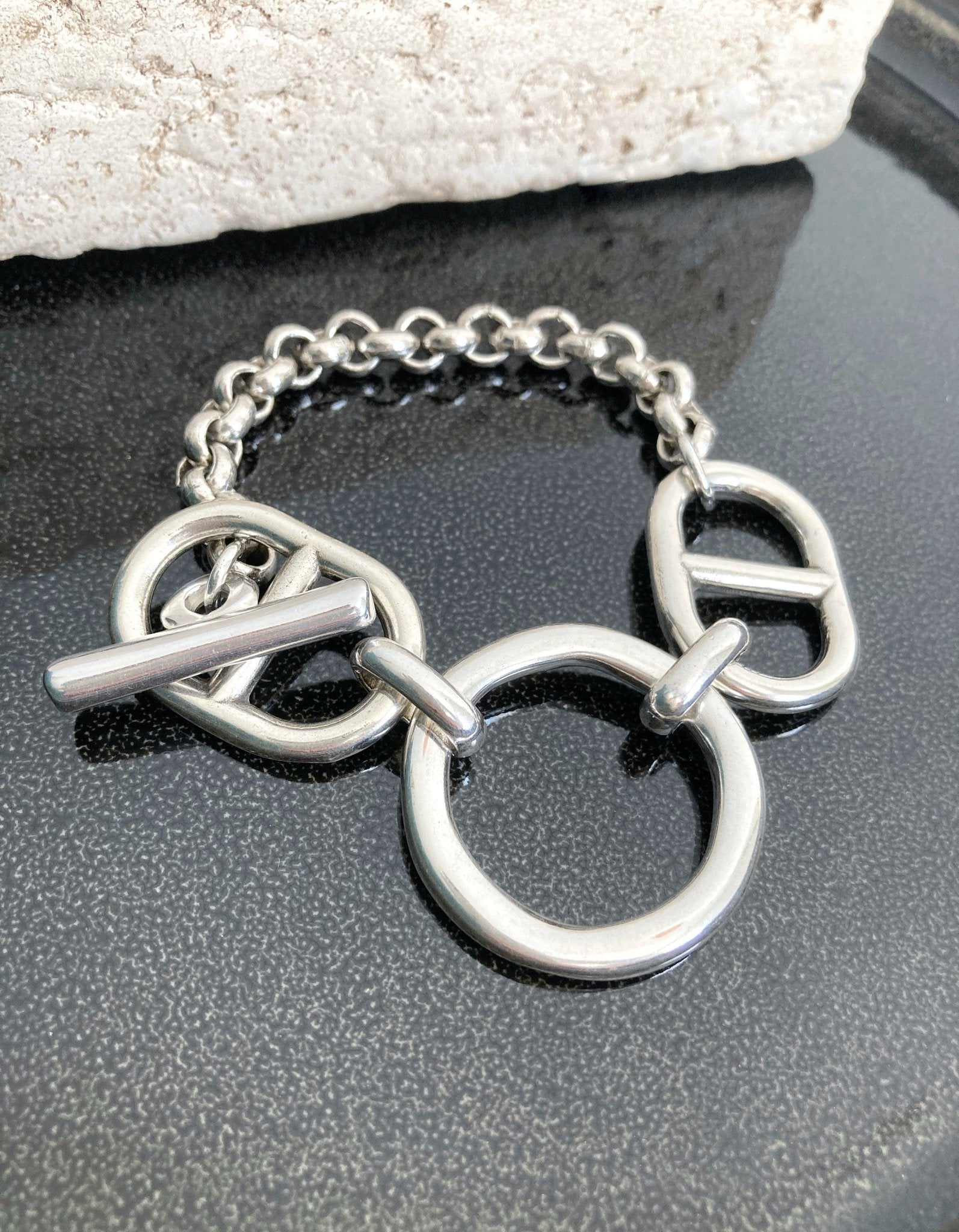 The Riga Bracelet – Chunky Silver Statement Bracelet | Bold Chain Link Jewelry, Gift for Her - Karl & kate