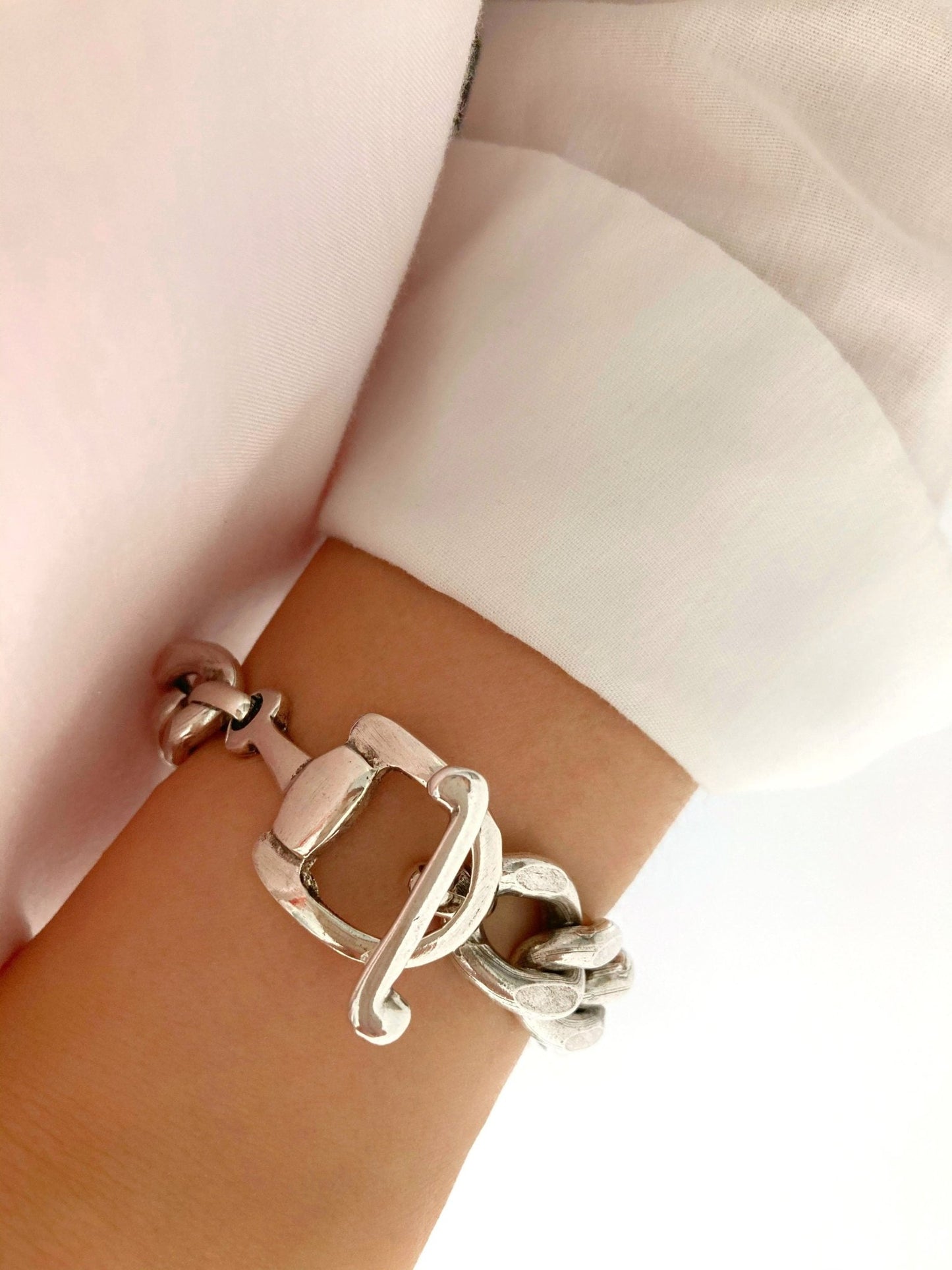 The Stockholm Bracelet – Heavy Silver Curb Chain | Bold Statement Bracelet for Him & Her - Karl & kate