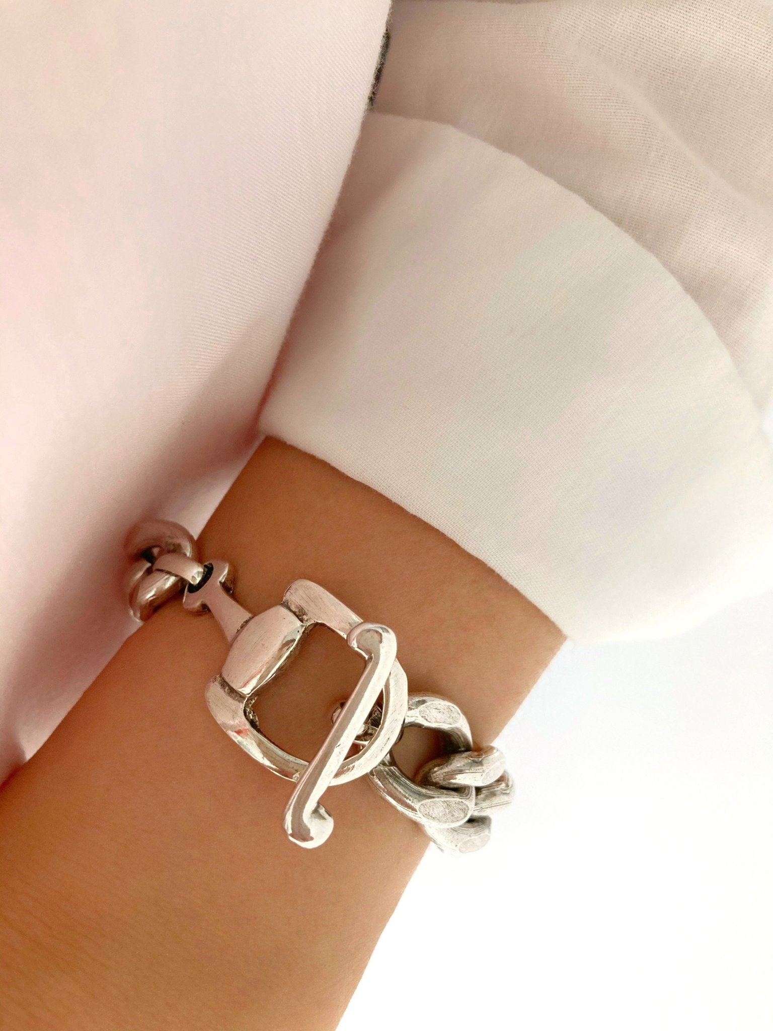 The Stockholm Bracelet – Heavy Silver Curb Chain | Bold Statement Bracelet for Him & Her - Karl & kate