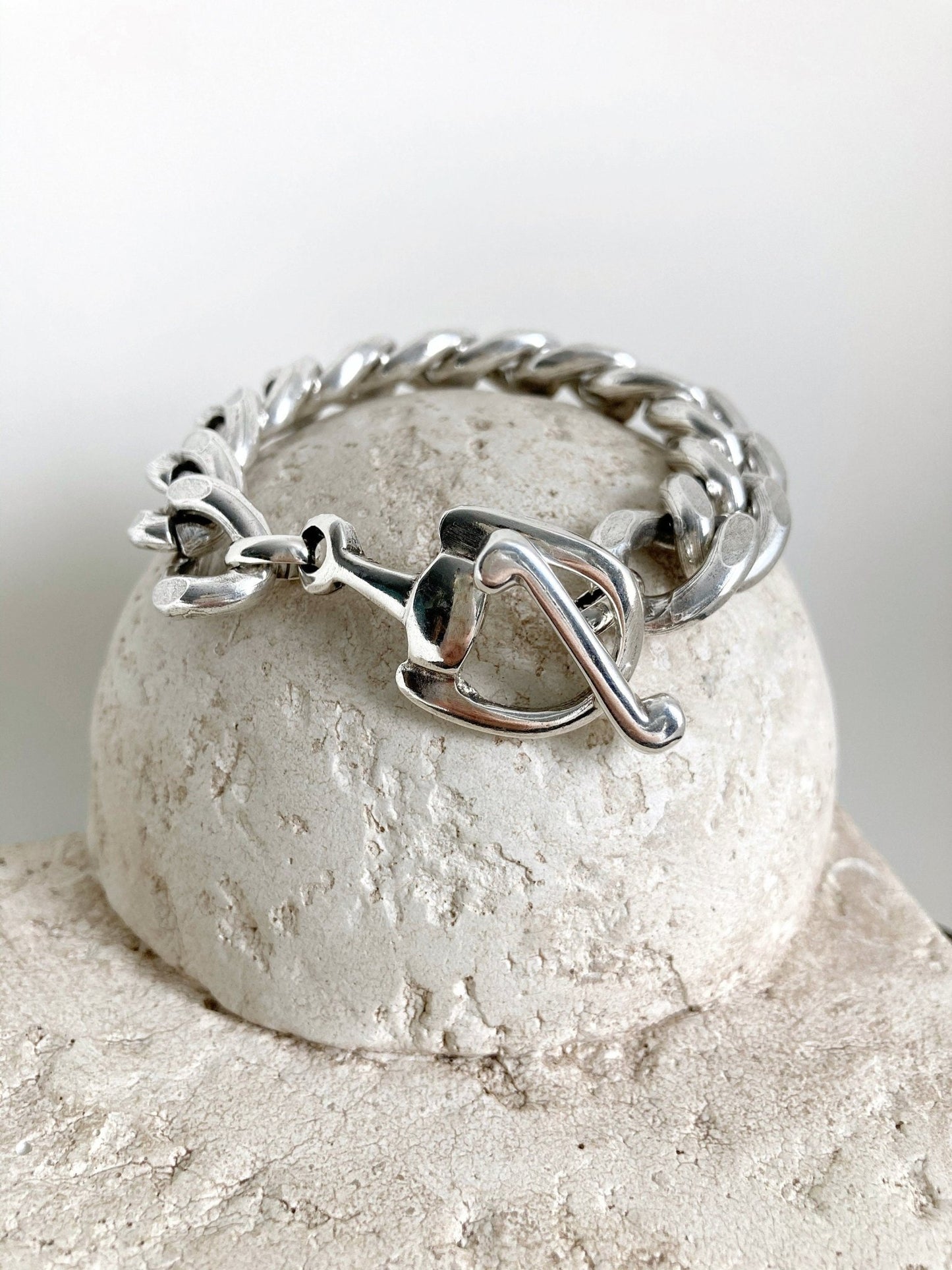 The Stockholm Bracelet – Heavy Silver Curb Chain | Bold Statement Bracelet for Him & Her - Karl & kate